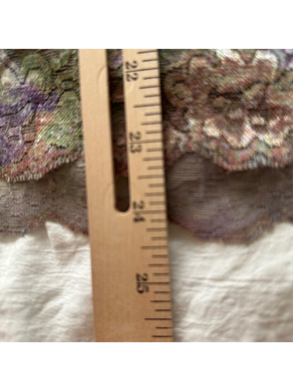 Coldwater Creek XL Sleeveless Dark Floral Lace Trim Top Boho Fairy Made In USA - Picture 8 of 8